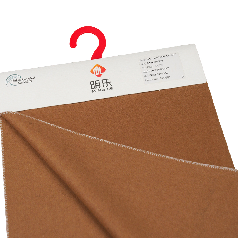 50 % Wolle, 50 % andere Fasern, 730 g/m, Kamel, Twill-Melton-Stoff, ML-0412879