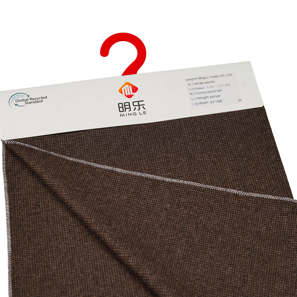 60 % Wolle, 30 % Polyester, 10 % andere Fasern, 300 g/m, Mischung aus Kaffee und Hirse aus roter Bohnenpaste, Flanellstoff, ML-S06-050