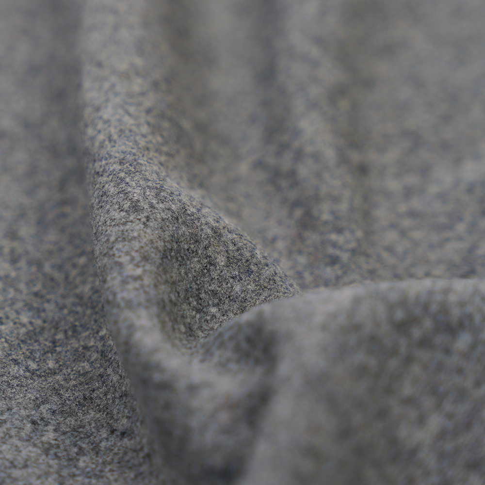9 % Wolle, 66 % Polyester, 25 % andere Fasern, 400 g/m, Grau, Flanellstoff, ML-0124-4169