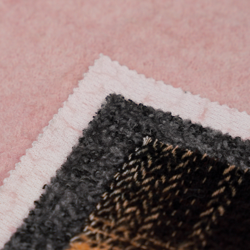 40 % Wolle, 60 % Polyester, 540 g/m, Schwarz und Weiß, Kreis-Tweed-Stoff, ML-8021071